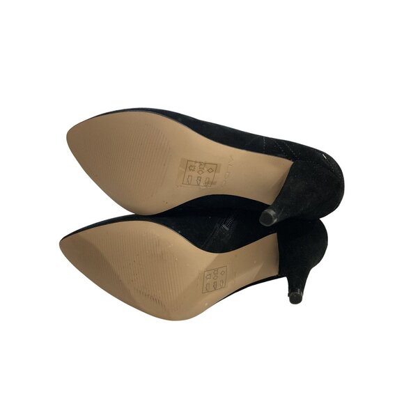 Aldo dinoto Women's Size 6 Black Suede Embroidered Design Ankle Booties NWB - Picture 7 of 9